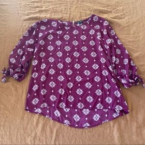 Papermoon Blouse with zipper and tie sleeves - Stitch Fix